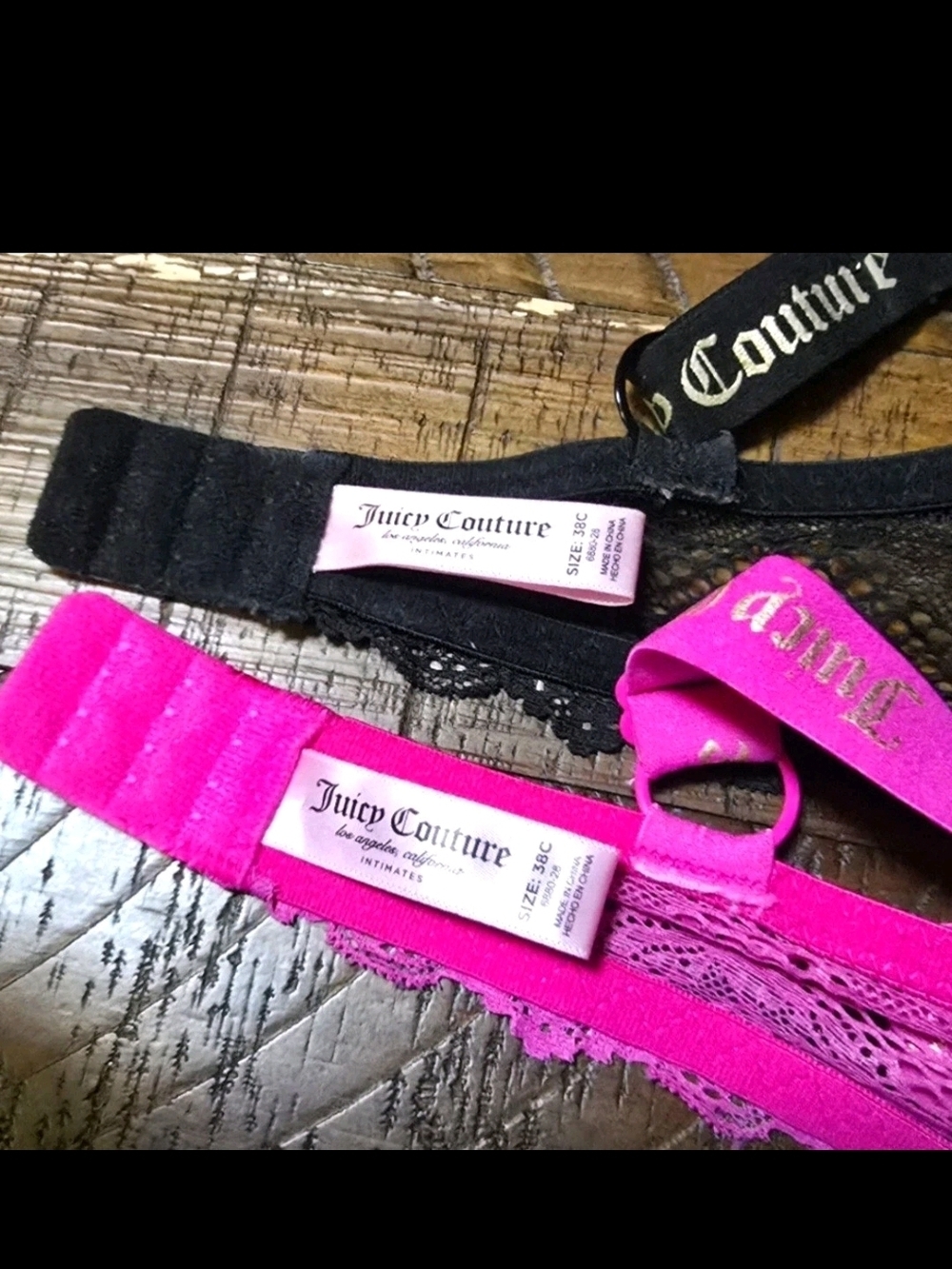 Juicy Couture Women's Lace Trim Bra - Hot Pink NEW NO TAGS